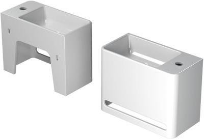 Saqu Atlas Fontein rechts 40x20x30 cm Glans Wit