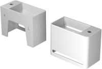 Saqu Atlas Fontein rechts 40x20x30 cm Glans Wit - thumbnail