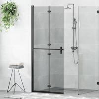 Inloop douche wand Zwart en donkertransparant 80 x 190 cm - thumbnail
