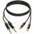 Klotz KT-CJ090 MiniLink Pro stereo twin cable 2x RCA - 2x jack 0..9m - thumbnail