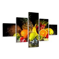 Schilderij - Fruit en water, 5luik, Premium print - thumbnail