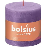 Bolsius kaars rustiek 10x10 cm helder violet - thumbnail