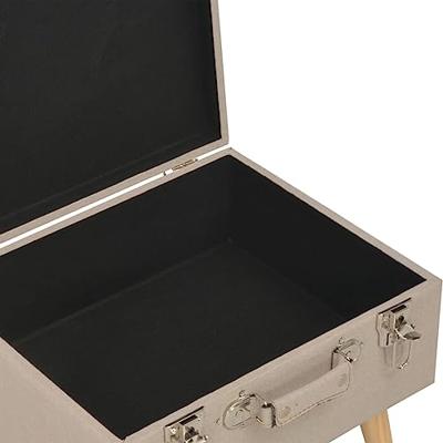 Opbergkrukken 3 st stof beige