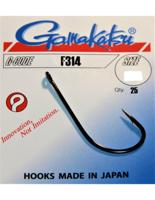 Gamakatsu F314 Hooks Black 25St. Size 1/0 - thumbnail