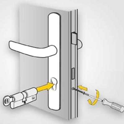 YALE-slotcilinder - voor buitendeur / ingang - 5 pins - 3 sleutels - 40 x 40 mm YALE-slotcilinder - voor buitendeur / ingang - 5 pins - 3 sleutels - 40 x 40 mm
