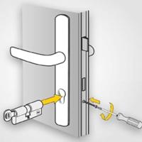 YALE-slotcilinder - voor buitendeur / ingang - 5 pins - 3 sleutels - 40 x 40 mm - thumbnail