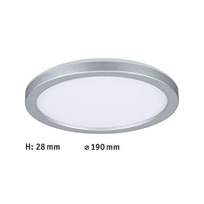 Paulmann 70990 P Atria Shine 11,2W 3000K 190mm ch mt Ks LED-plafondlamp LED 11.2 W Chroom (mat) Paulmann 70990 P Atria Shine 11,2W 3000K 190mm ch mt Ks LED-plafondlamp LED 11.2 W Chroom (mat)