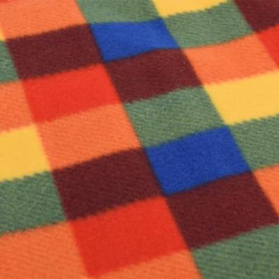 VidaXL Picknickkleed opvouwbaar geruit 200x150 cm fluweel meerkleurig