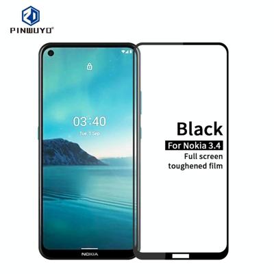 Voor Nokia 3.4 PINWUYO 9H 2.5D Full Screen Tempered Glass Film(Zwart)