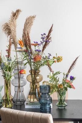 Bloemenvaas Morgana medium 35x 18 cm - donkergrijs