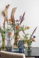 Bloemenvaas Morgana medium 35x 18 cm - donkergrijs - thumbnail