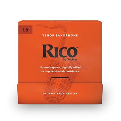D'Addario Woodwinds RKA0115-B25 Rico Tenorsaxofoonriet, sterkte 1.5, 25 stuks, Unfiled D'Addario Woodwinds RKA0115-B25 Rico Tenorsaxofoonriet, sterkte 1.5, 25 stuks, Unfiled