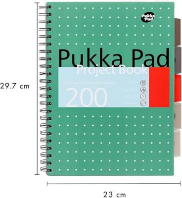 Projectboek pukka metallic a4 lijn 200pag gn