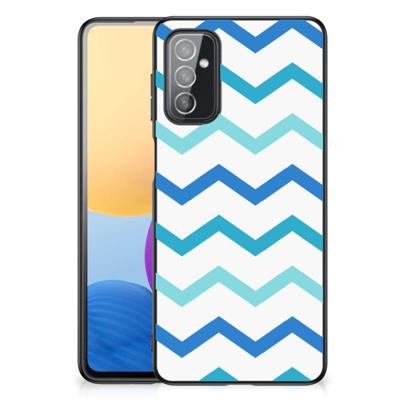 Samsung Galaxy M52 Back Case Zigzag Blauw Samsung Galaxy M52 Back Case Zigzag Blauw