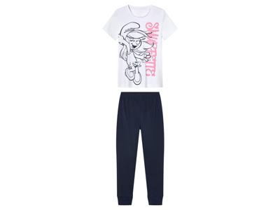 Kinderpyjama (Wit/donkerblauw, 122/128)