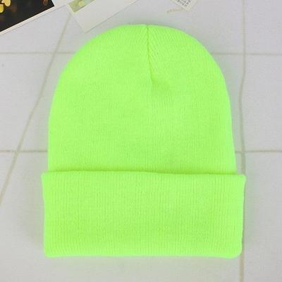 Eenvoudige effen kleur warme Pullover gebreide Cap voor mannen/vrouwen (licht groen) Eenvoudige effen kleur warme Pullover gebreide Cap voor mannen/vrouwen (licht groen)