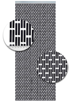 Vliegengordijn Hulzen Verspringen Zwart - 100cm x 240cm - thumbnail