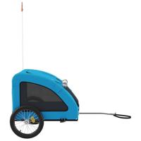 Hondenfietstrailer oxford stof en ijzer blauw - thumbnail