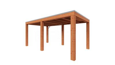 Trendhout Overkapping Palermo XXL 505x315 cm- Plat dak- Hout- Trendhout