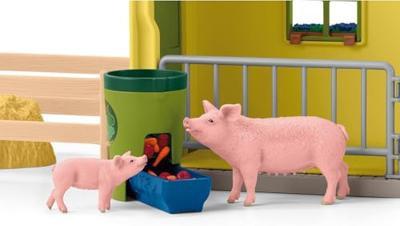 Schleich Farm World - Grote stal, geel speelfiguur - thumbnail