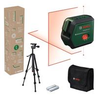 Bosch Groen UniversalLevel 2 Set Kruislijnlaser | 2x Alkaline LR06/AA + Statief 1,2 m + Opbergetui - 0603663FZ1 - thumbnail