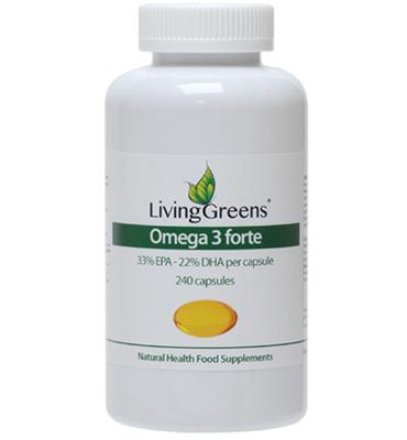 Livinggreens Omega 3 visolie forte 240 Capsules
