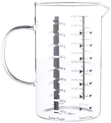 KUCHENPROFI - Keukenhulpen - Glazen maatbeker 1,0l