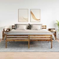 Nachtkastjes 2 st met 2 lades 40x33x60 cm oud houtkleurig - thumbnail
