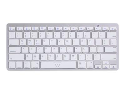 Ewent EW3163 toetsenbord Bluetooth QWERTY US International Zilver, Wit Ewent EW3163 toetsenbord Bluetooth QWERTY US International Zilver, Wit