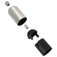 Lamphouders 2 st nikkel satijn E27 - thumbnail