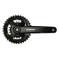 Shimano crankstel 2 x 9 speed altus fc-m101 met 175mm crankarm 36-22t met vierkante as zwart - thumbnail