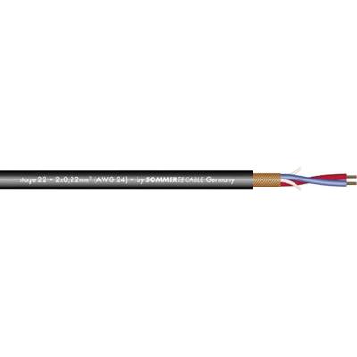 Sommer Cable 200-0001 Microfoonkabel 2 x 0.22 mm² Zwart per meter Sommer Cable 200-0001 Microfoonkabel 2 x 0.22 mm² Zwart per meter