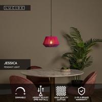 Lucide JESSICA - Hanglamp - Ø 30 cm - 1xE27 - Roze - thumbnail