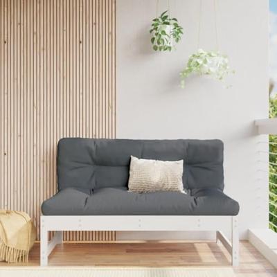 Tuinmiddenbank 120x80 cm massief grenenhout wit