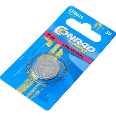Conrad energy Knoopcel CR2016 3 V 1 stuk(s) 80 mAh Lithium
