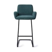 Jesper Home Barkruk 'Misaki' Arch Black, kleur Merry Mermaid (zithoogte 76cm) - thumbnail