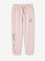 Joggingbroek met sierdetails meisjes van fleece roze (poederkleur) - thumbnail