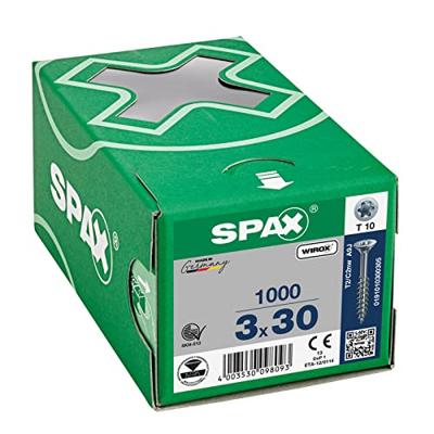 SPAX 880910190030030 R 88091 Senkkopf/T-STAR TG Verzonken houtschroef 3 mm 30 mm T-STAR plus Staal WIROX 1000 stuk(s) SPAX 880910190030030 R 88091 Senkkopf/T-STAR TG Verzonken houtschroef 3 mm 30 mm T-STAR plus Staal WIROX 1000 stuk(s)