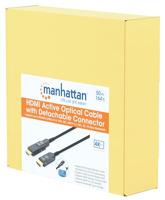 Manhattan 355537 HDMI-kabel HDMI Aansluitkabel HDMI-A-stekker, HDMI-micro-D-stekker 50 m Zwart 4K UHD - thumbnail