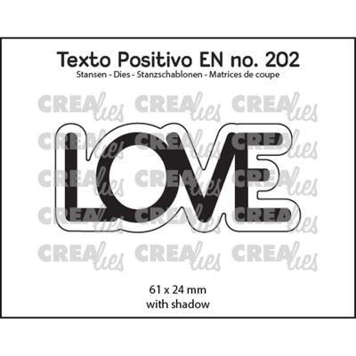 Crealies • texto positivo snijmallen love
