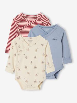 Set van 3 meegroei body's met maritiem thema rood