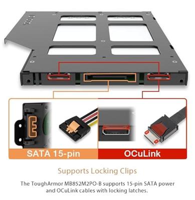 Icy Dock MB852M2PO-B computerbehuizing onderdelen Universeel HDD-behuizing - thumbnail
