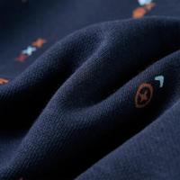 Kindertrui 92 gemleerd marineblauw - thumbnail