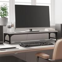 VidaXL Monitorstandaard 85x23x15,5 cm bewerkt hout grijs sonoma eiken - thumbnail