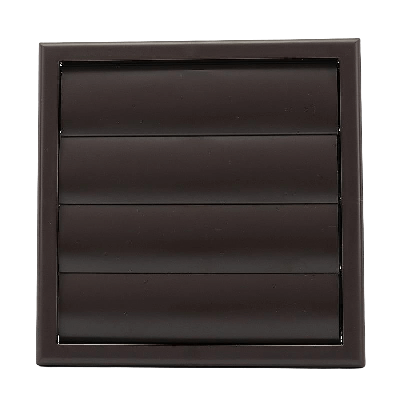 Kunststof Overdrukrooster Met Vliegengaas, Aansluiting 150mm - Bruin