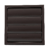 Kunststof Overdrukrooster Met Vliegengaas, Aansluiting 150mm - Bruin - thumbnail