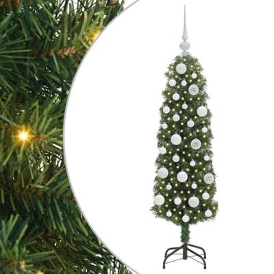 VidaXL Kunstkerstboom groen 120 cm pvc en staal en kunststof