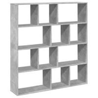 Boekenkast 132x29x141,5 cm bewerkt hout betongrijs - thumbnail