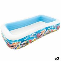 Opblaasbaar Kinderzwembad Intex Tropisch 1020 L 305 x 56 x 183 cm (2 Stuks) - thumbnail