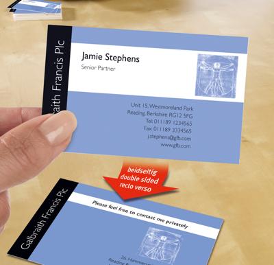 Avery-Zweckform C32015-10 Bedrukbare visitekaarten, gladde kant 85 x 54 mm Wit 80 stuk(s) Papierformaat: DIN A4 Avery-Zweckform C32015-10 Bedrukbare visitekaarten, gladde kant 85 x 54 mm Wit 80 stuk(s) Papierformaat: DIN A4